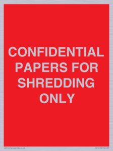 CONFIDENTIAL PAPERS FOR SHREDDING ONLY